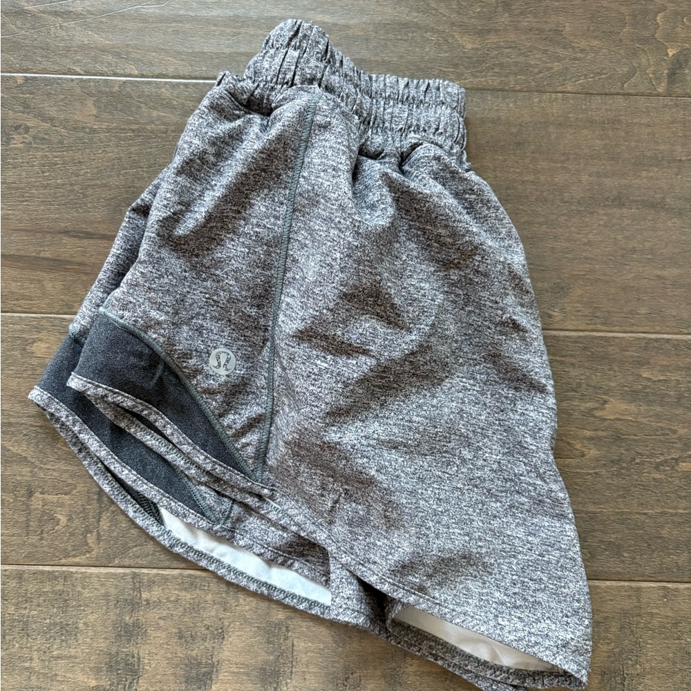 Lululemon Heather Grey Hotty Hot Shorts 2.5”